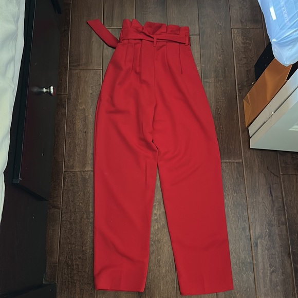 High waisted tie belt trousers - Picture 3 of 5